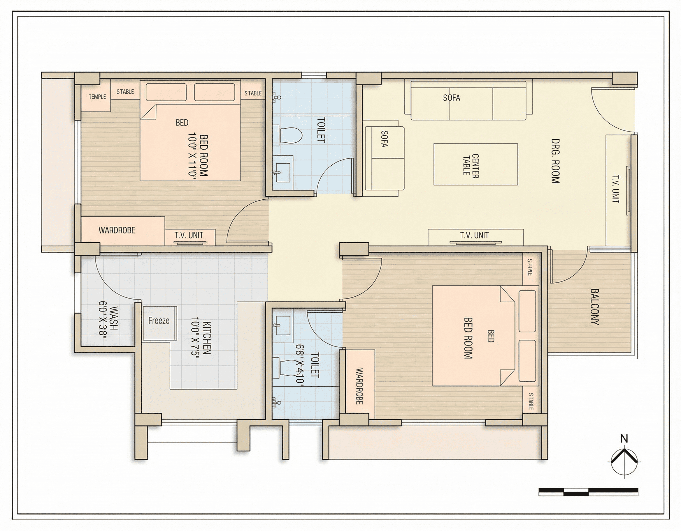 Flat Non-Compliant Layout
